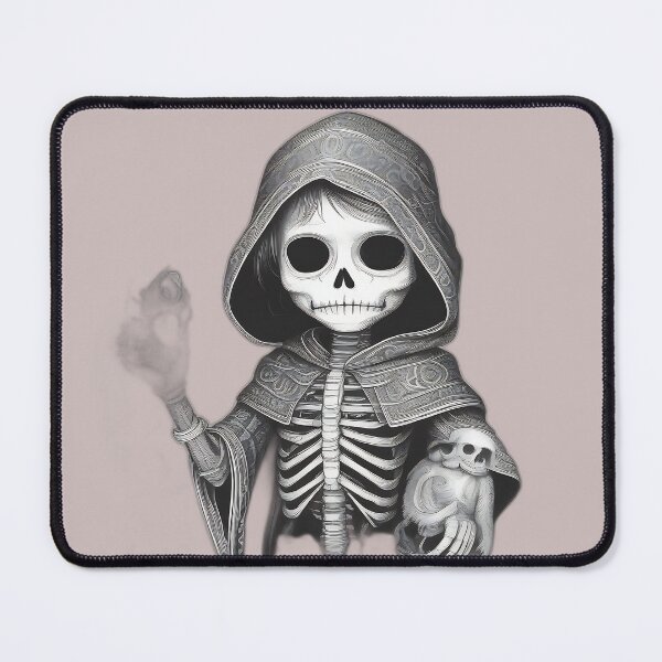 Item preview, Little Reaper Apprentice Gothic Woodcut designed and sold by DarkOriginArts.