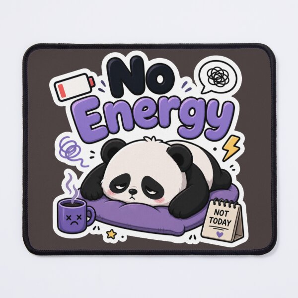 Item preview, No Energy Tired Panda Sticker designed and sold by PixoNest.