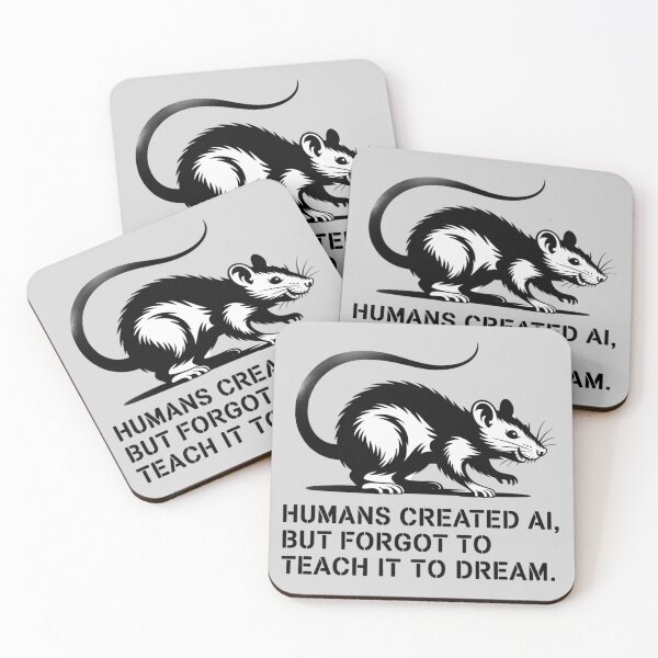 Item preview, Banksy Rat - Humans created AI, but forgot to teach it to dream designed and sold by 123ks.