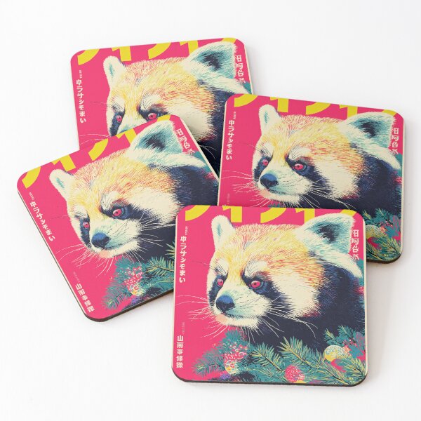 Item preview, Japandi Pop Art Red Panda - Minimalist Japanese Zen Wall Art  designed and sold by KJNihonDesigner.