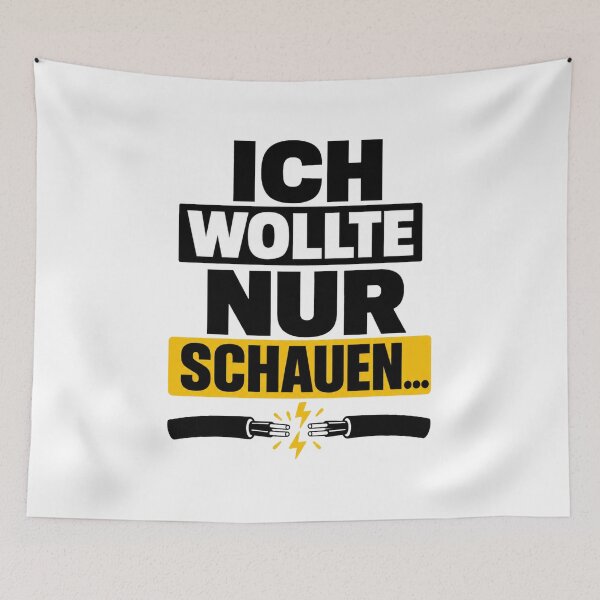 Item preview, Funny Electrician Quote – “Ich wollte nur schauen…” T-Shirt designed and sold by WattSarkasmus.