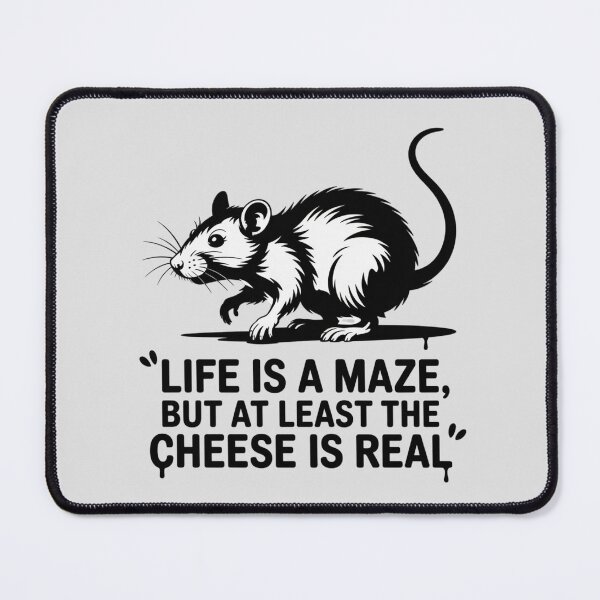 Item preview, Banksy Rat - Life is a maze, but at least the cheese is real designed and sold by 123ks.