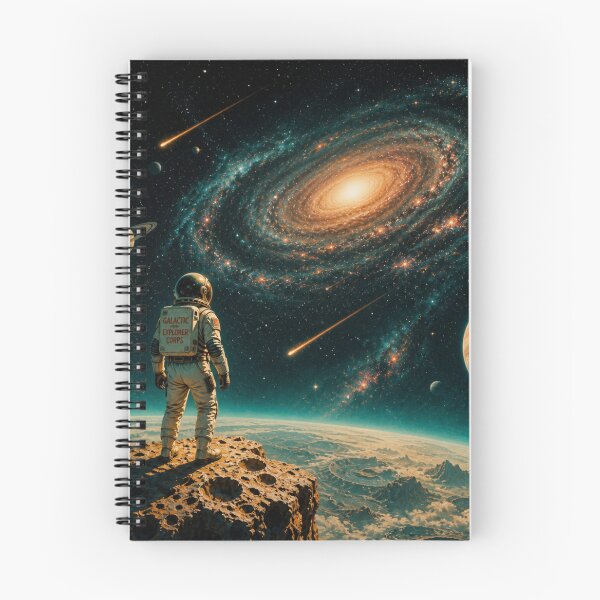 Item preview,  Astronaut Exploring Alien Planet – Surreal Galaxy Landscape, Sci-Fi Art designed and sold by AgathaLochArt.