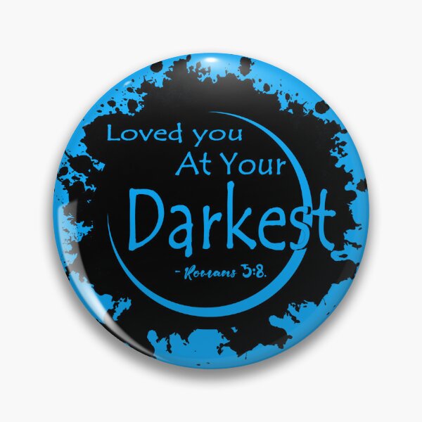 Item preview, Loved You At Your Darkest – Romans 5:8 Christian Moon Typography Design | Black for lighter bacground designed and sold by ZechJohnRB.