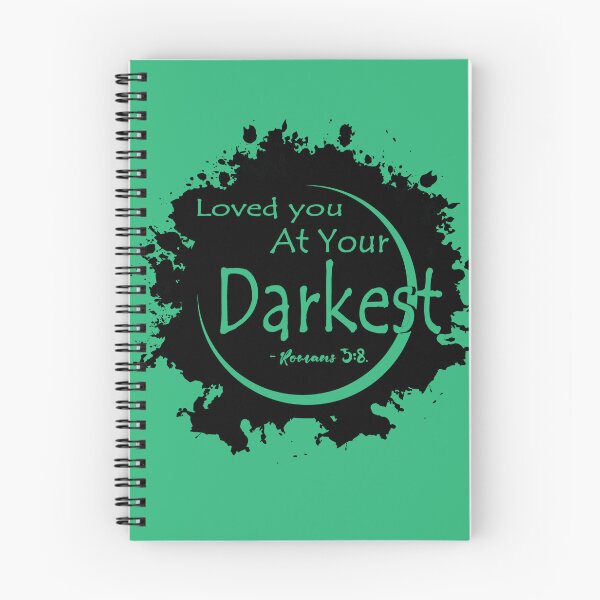 Item preview, Loved You At Your Darkest – Romans 5:8 Christian Moon Typography Design | Black for lighter bacground designed and sold by ZechJohnRB.