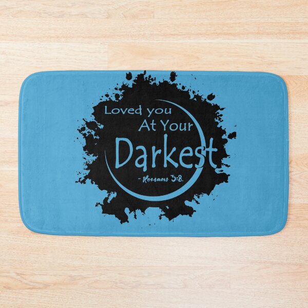Item preview, Loved You At Your Darkest – Romans 5:8 Christian Moon Typography Design | Black for lighter bacground designed and sold by ZechJohnRB.
