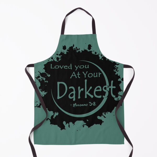 Item preview, Loved You At Your Darkest – Romans 5:8 Christian Moon Typography Design | Black for lighter bacground designed and sold by ZechJohnRB.