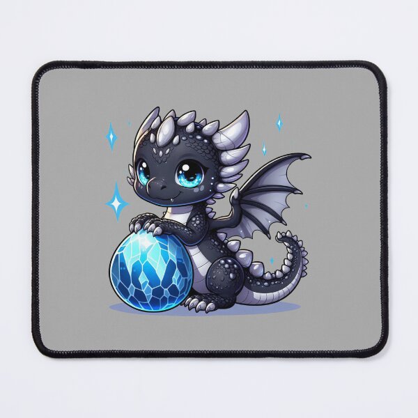 Item preview, Cute baby fantasy black dragon designed and sold by NerdiPop.