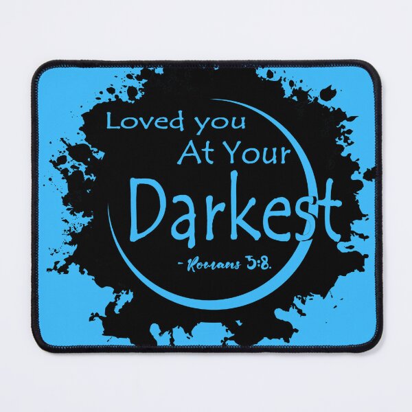Item preview, Loved You At Your Darkest – Romans 5:8 Christian Moon Typography Design | Black for lighter bacground designed and sold by ZechJohnRB.