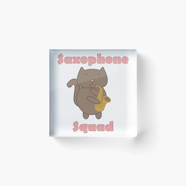 Item preview, Cute Saxophone Squad Cat – Kawaii Music Band Kitty Playing Sax designed and sold by ValeriesGallery.