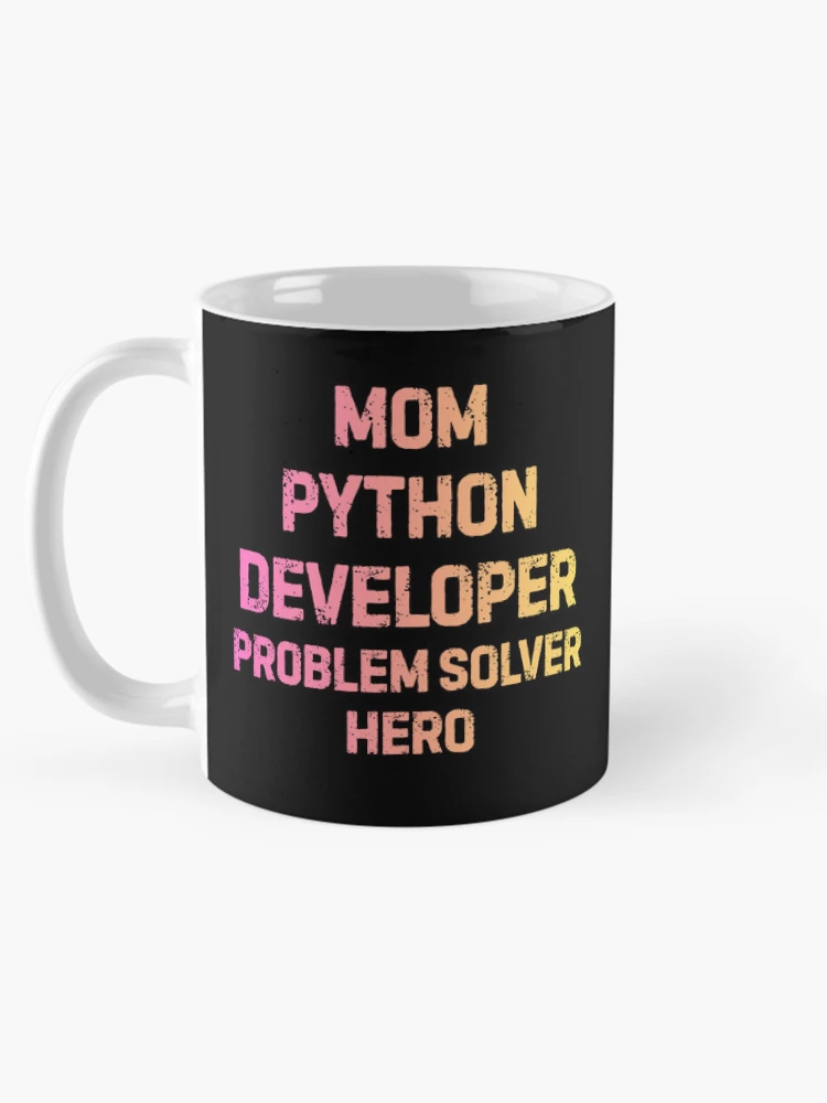 Thumbnail 5 of 6, Coffee Mug, Mom Python Developer Problem Solver Hero Coding Gift designed and sold by Yuli Club.