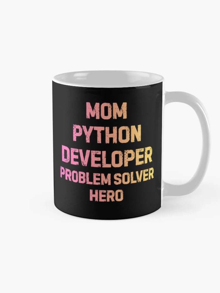 Thumbnail 3 of 6, Coffee Mug, Mom Python Developer Problem Solver Hero Coding Gift designed and sold by Yuli Club.