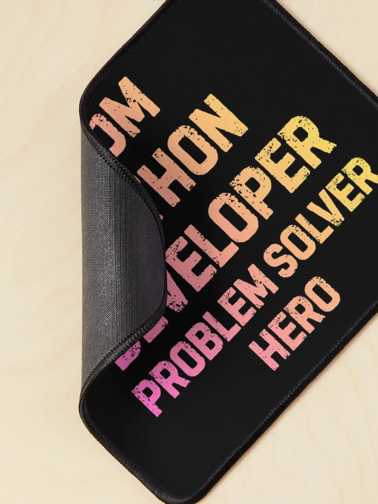 Thumbnail 2 of 5, Mouse Pad, Mom Python Developer Problem Solver Hero Coding Gift designed and sold by Yuli Club.