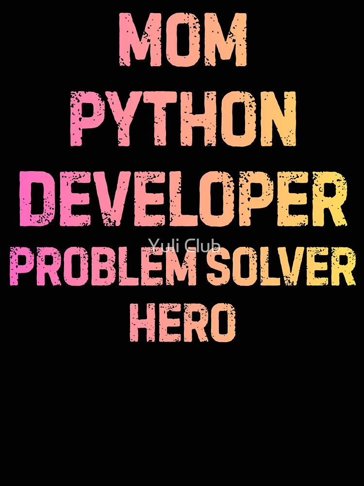 Thumbnail 4 of 4, Relaxed T-Shirt, Mom Python Developer Problem Solver Hero Coding Gift designed and sold by Yuli Club.