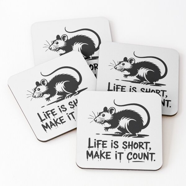 Item preview, Banksy Rat - Life is short, make it count designed and sold by 123ks.