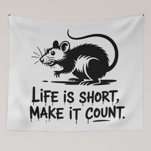 Item preview, Banksy Rat - Life is short, make it count designed and sold by 123ks.