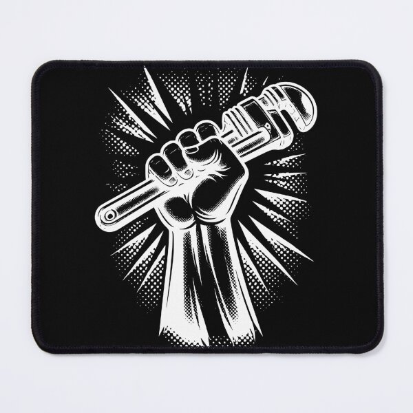 Item preview, Fist with Pipe Wrench (White) designed and sold by HistoryRepeats.