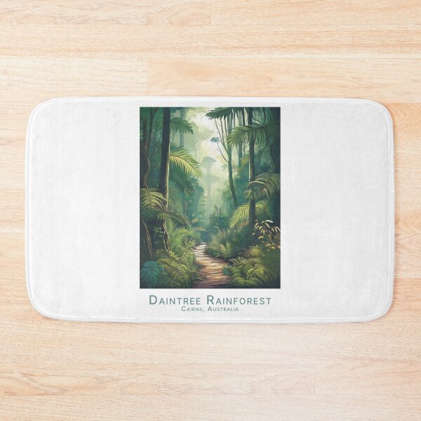 Item preview, Vintage Minimal Retro Travel Poster - Path through Daintree Rainforest Cairns Australia designed and sold by pod24.