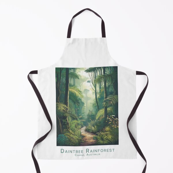Item preview, Vintage Minimal Retro Travel Poster - Path through Daintree Rainforest Cairns Australia designed and sold by pod24.