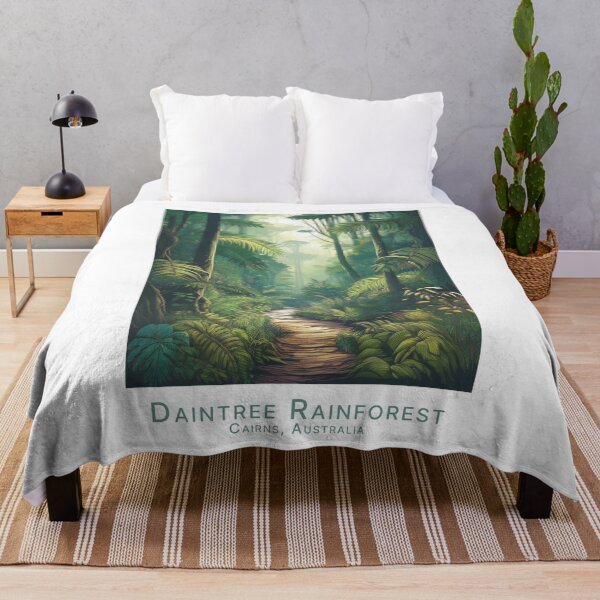 Item preview, Vintage Minimal Retro Travel Poster - Path through Daintree Rainforest Cairns Australia designed and sold by pod24.