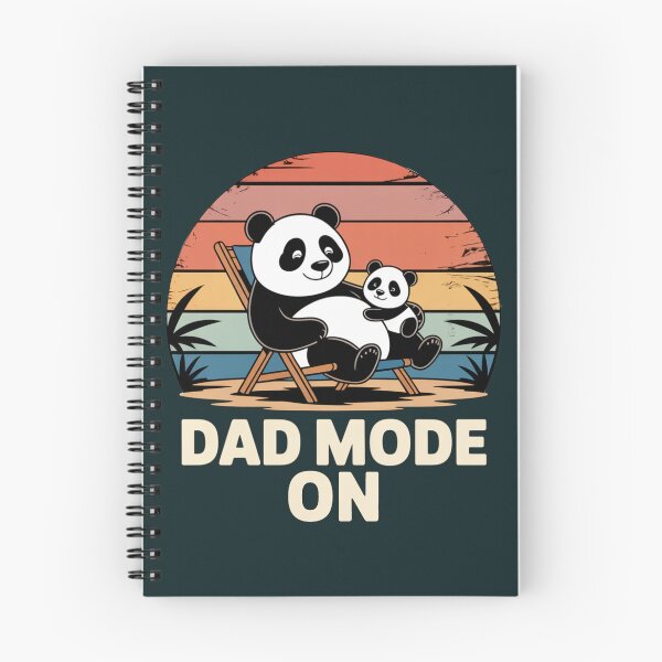 Item preview, Dad Mode On Panda – Cute Funny Father and Baby Panda Retro Gift designed and sold by Biedroneczka.