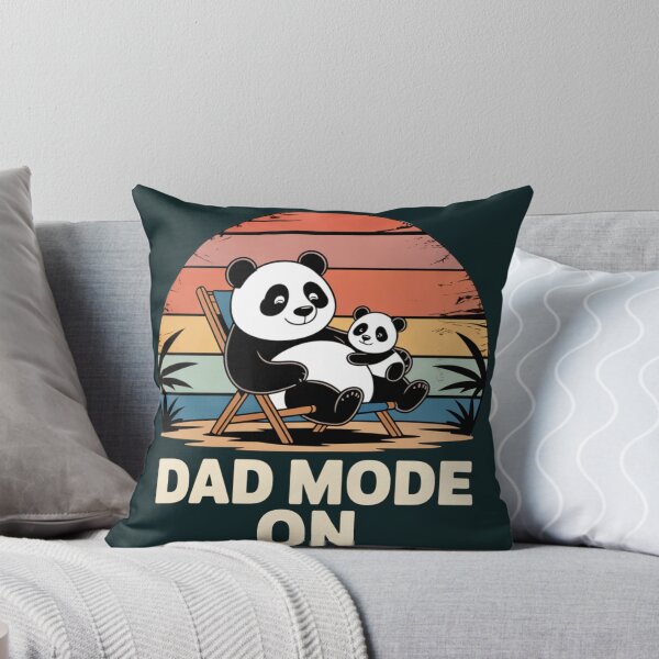 Item preview, Dad Mode On Panda – Cute Funny Father and Baby Panda Retro Gift designed and sold by Biedroneczka.
