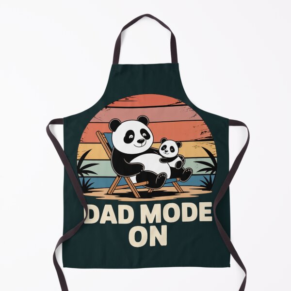 Item preview, Dad Mode On Panda – Cute Funny Father and Baby Panda Retro Gift designed and sold by Biedroneczka.