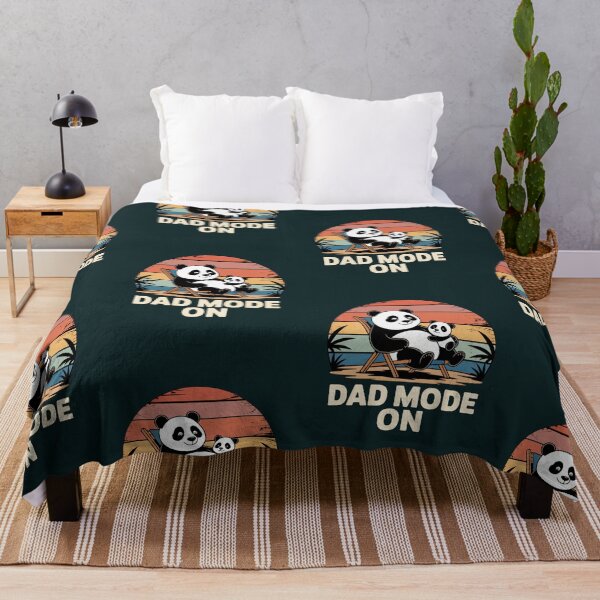 Item preview, Dad Mode On Panda – Cute Funny Father and Baby Panda Retro Gift designed and sold by Biedroneczka.