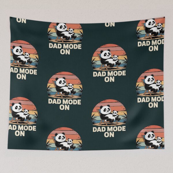 Item preview, Dad Mode On Panda – Cute Funny Father and Baby Panda Retro Gift designed and sold by Biedroneczka.