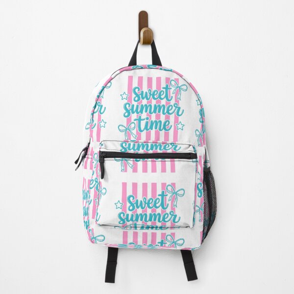 Item preview, Sweet Summer Time Retro Typography, Pink Striped Aesthetic, Cute Coquette Summer Graphic, Trendy Girly Bow Design designed and sold by DoodloraStudio.