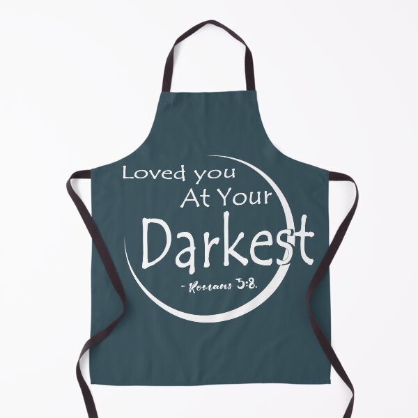 Item preview, Loved You At Your Darkest – Romans 5:8 Christian Moon Typography Design | White for darker background designed and sold by ZechJohnRB.