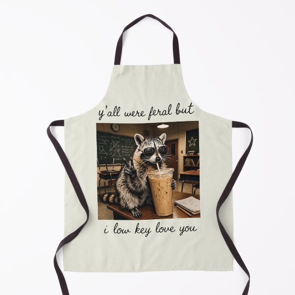 Item preview, Y'all Were Feral But I Low Key Love You, Funny Teacher Raccoon 2 designed and sold by OndaLifeCo.