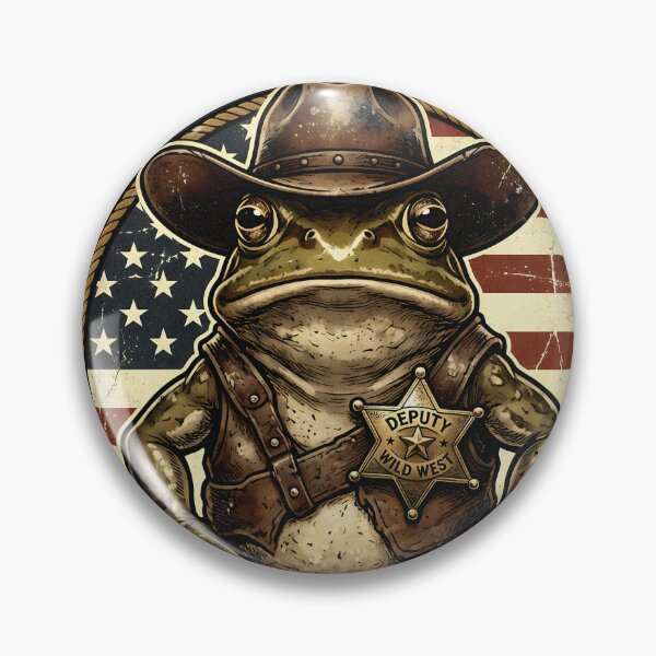 Item preview, Vintage Americana Deputy Bullfrog designed and sold by AwesomeBeyondLimits.