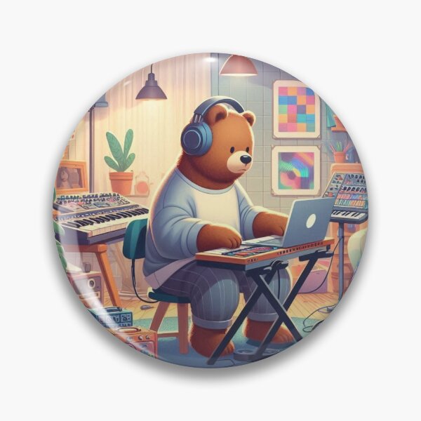 Item preview, Bear Music Producer – Cozy Studio Art designed and sold by Dogandesighn.