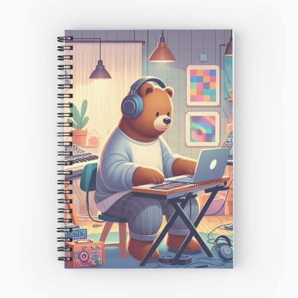 Item preview, Bear Music Producer – Cozy Studio Art designed and sold by Dogandesighn.
