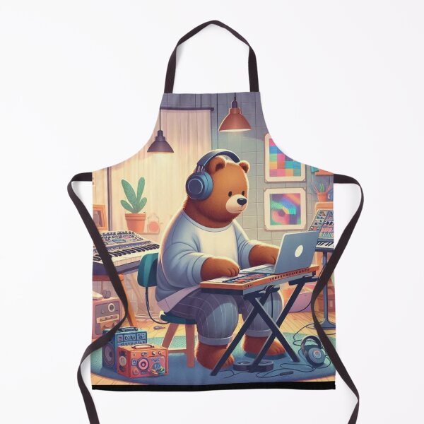 Item preview, Bear Music Producer – Cozy Studio Art designed and sold by Dogandesighn.