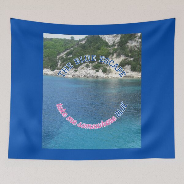 Item preview,  The Blue Escape Take Me Somewhere Blue Sea and Mountains designed and sold by LittleBigGifts.