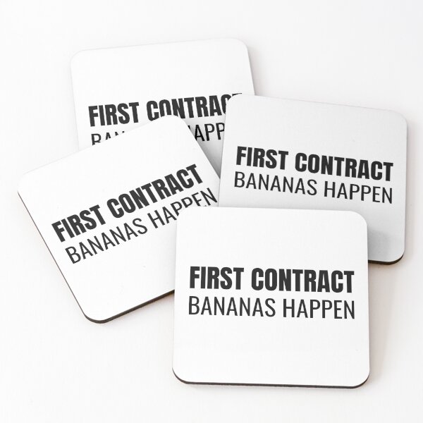 Item preview, First Contract Bananas Happen (Black) designed and sold by ShipCrewNation.