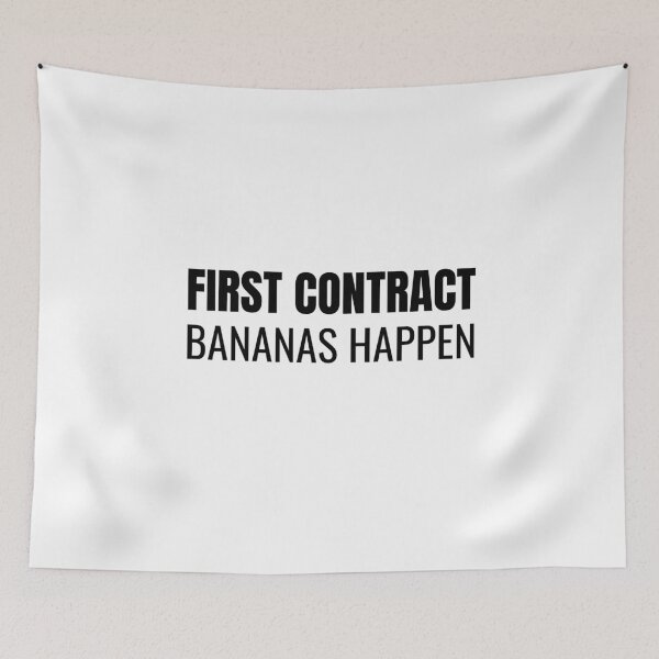 Item preview, First Contract Bananas Happen (Black) designed and sold by ShipCrewNation.