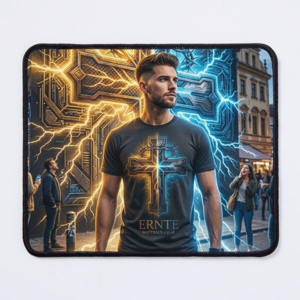 Item preview, Cyber Jesus Shirt – Faith Over Fear Christian Streetwear designed and sold by Cobaltcore78.