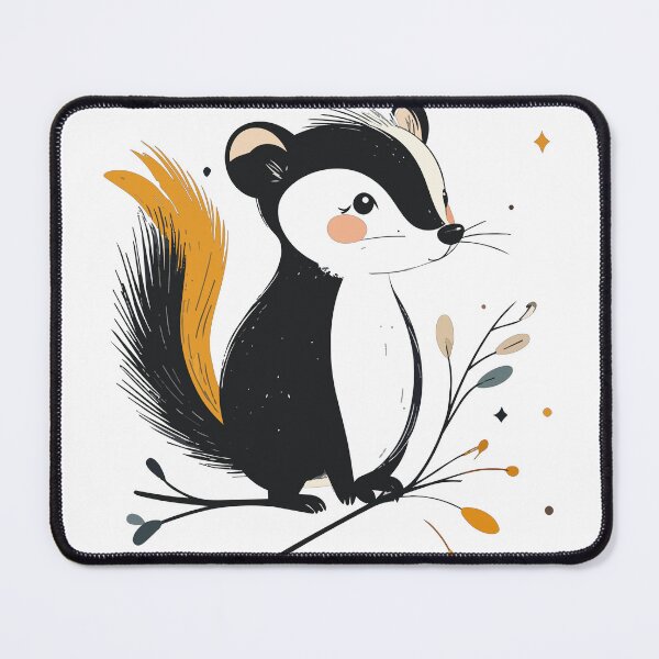 Item preview, Minimalist Cute Woodland Skunk Botanical Wall Ar designed and sold by BestChoiceService.