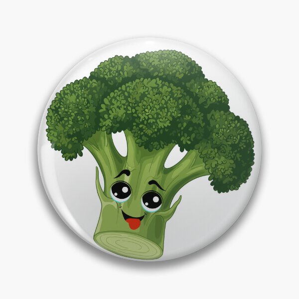 Item preview, Kawaii Broccoli Character Design | Funny Green Veggie Cartoon | Healthy Food Aesthetic Sticker designed and sold by Pandey14.