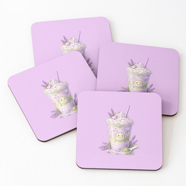Item preview, Lavender Matcha Latte Cute Aesthetic Drink Illustration designed and sold by TheSlowShore.