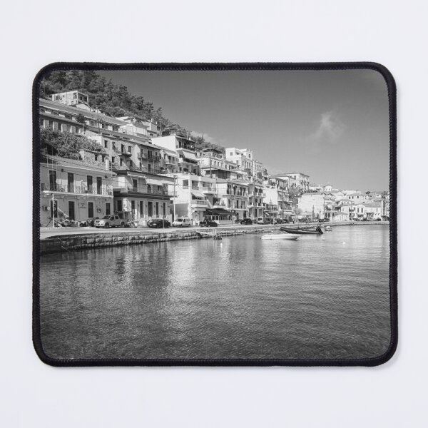 Item preview, Morning in Gytheio Greece BW designed and sold by PhotoArt by Joan Carroll.
