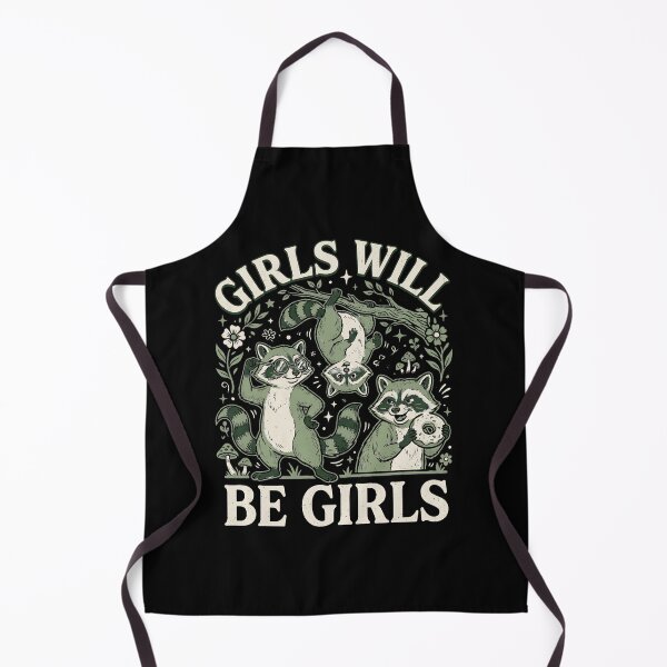 Item preview, The Catchy Choice Girls Will Be Girls - Retro Raccoon Chaos designed and sold by BumbleBloom7.