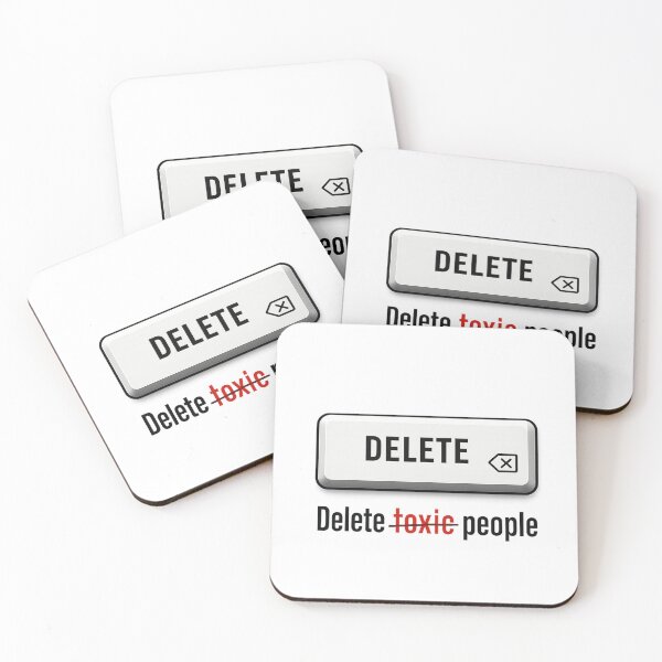 Item preview, Delete Toxic People – Minimalist Keyboard Button Design designed and sold by IrynaLineArt.