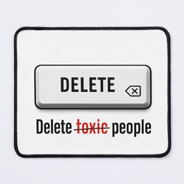 Item preview, Delete Toxic People – Minimalist Keyboard Button Design designed and sold by IrynaLineArt.