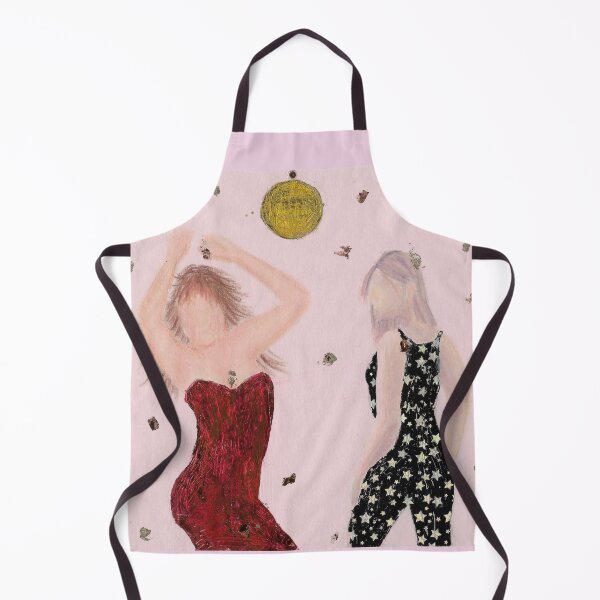Item preview, dancing women confetti disco ball pink designed and sold by ShePaintsMusic.