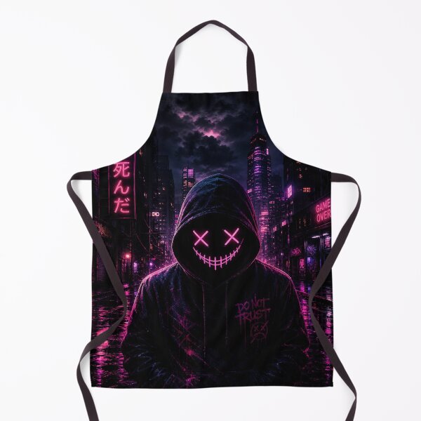 Item preview, Neon Skull Mask – Dark Cyberpunk Streetwear designed and sold by NeQiu's merch.