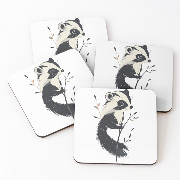 Item preview, Rustic Linocut Badger Wildlife Branch Wall Art Print designed and sold by BestChoiceService.